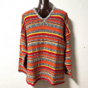 Chambers 챔버스 스트라이프 V넥 스웨터 L