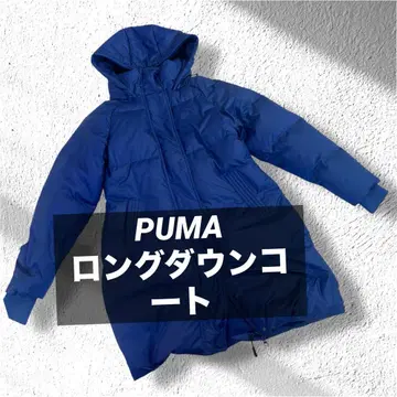 PUMA 블루 롱 코트 다운 자켓 L