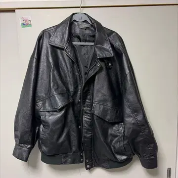 CLEL 블랙 가죽 자켓 L