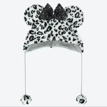 디즈니 팬캡 미니 레오파드 무늬 브라운