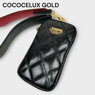 COCOCELUX GOLD 퀼팅 숄더백 블랙 가죽
