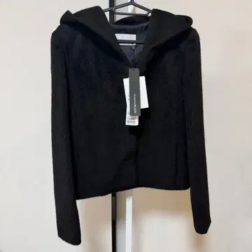 택 포함 새상품 엠프리미어 블랙 알파카 후디 코트 블랙 정가 40700엔