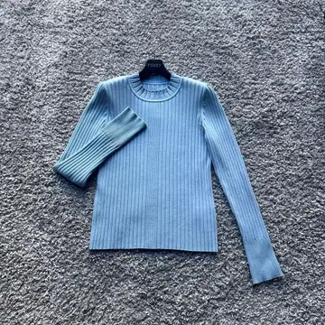 FOXEY 42 라이트 블루 리브 니트