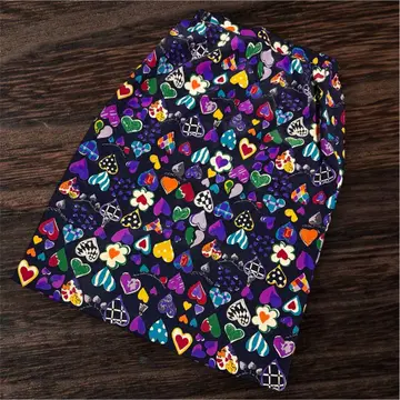 구제 올 패턴 하트 무늬 타이트 스커트 M 일본제 패턴 스커트