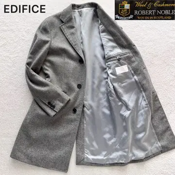 새상품급 에디피스 영국 원단 트위드 울 캐시미어 체스터 코트