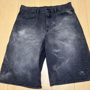 리메이크 하프 데님