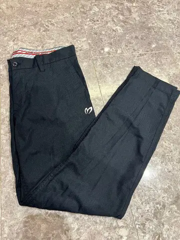 블랙 골프 팬츠 사이즈 4 꽃 자수