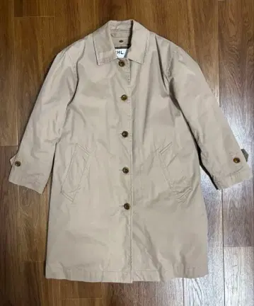 MHL 다운 라이너 부착 스텐카라 코트 카키 베이지 사이즈 0