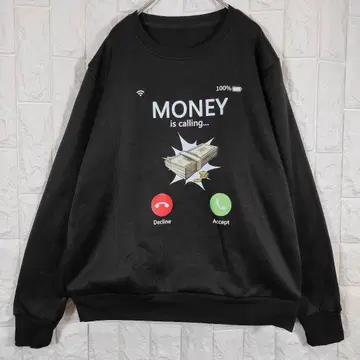 [빅 루즈 두꺼운 원단] 트레이닝복  프린트 폴리 S 블랙