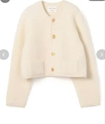 MACPHEE 무스탕 크루넥 가디건