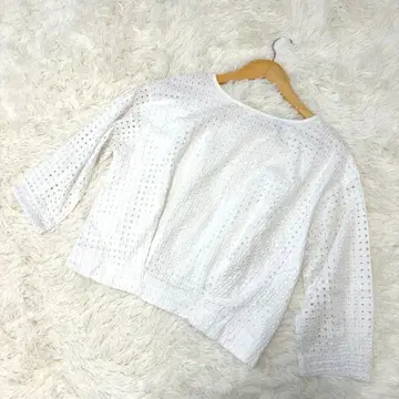 탈봇 브라 7부 소매 화이트 여성용 2way 가디건