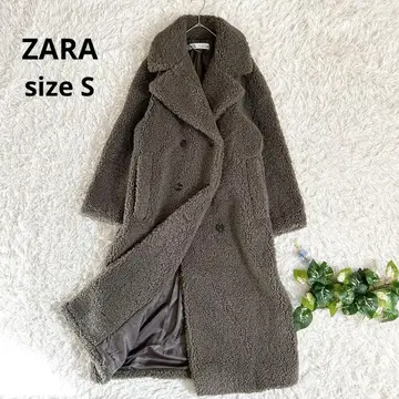 새상품급 자라 롱 테디베어 코트 보아 더블 빅 컬러 그레이 S~M