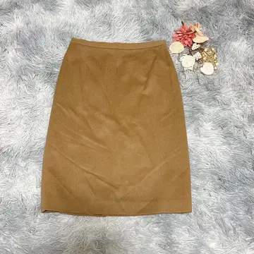 ET FEMME 에팜 ( L ) 타이트 스커트 무릎 기장 울 혼방 일본제