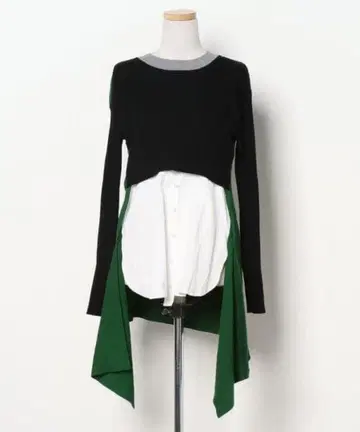 UN3D. 도킹 디자인 니트 블랙 프리 사이즈