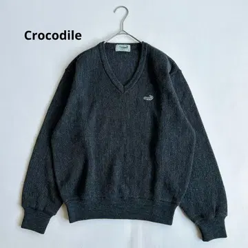 크로커다일 V넥 니트 스웨터 일본제 남성용 M