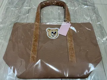 러브러리 바이 페이 올드 테디 와펜 토트백 베이지 작은 사이즈