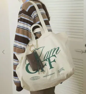 LOUNA SLOBE 별주 BIG 토트백 대용량 아이보리