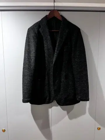다크 그레이 테일러드 자켓 울 혼방