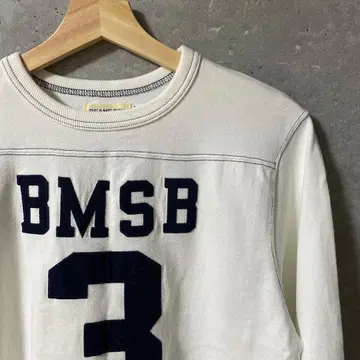 새상품급 BEAMS BOY 텐지쿠 풋볼 3/4 T셔츠 7부 기장 화이트