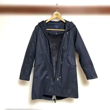 2WAY 모즈 코트 후드 부착 블랙 모즈 코트