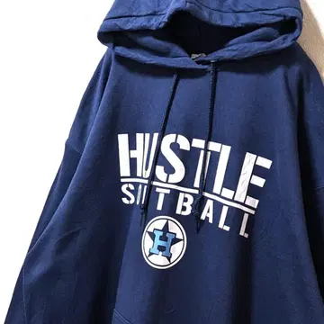포트앤컴퍼니 허슬 소프트볼 후드 맨투맨 네이비 색 XL 구제 의류