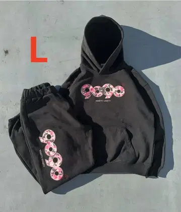 90 OG 로고 오리지널 후드티 + 팬츠 셋업