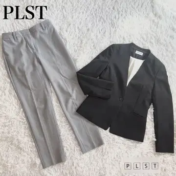 컨디션 최상 워셔블 플라스테 세트 코디 셋업 노카라 모노톤