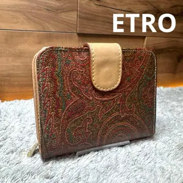 에트로 ETRO 접이식 지갑 가죽 올 패턴