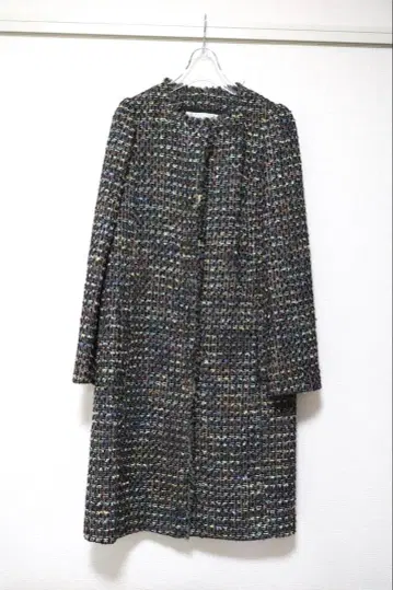 마이 스트라다 멀티 컬러 트위드 롱 코트