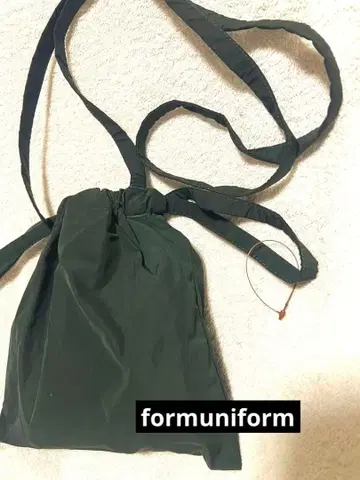 미사용품 formuniform 짙은 녹색 복조리형 숄더백