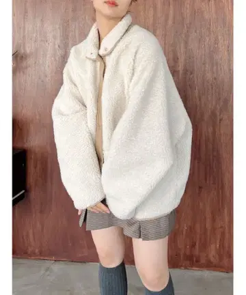 리버서블 color boa blouson 베이지