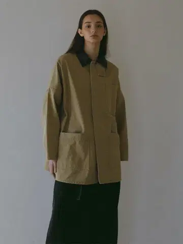 ETRE TOKYO 콤비넥 워크 디테일 자켓 M 아우터