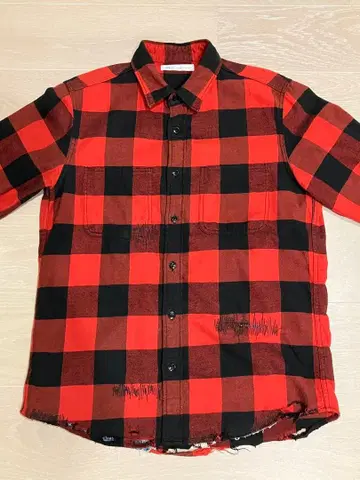 RonHerman 론 헤르만 그런지 가공 버팔로 체크 셔츠