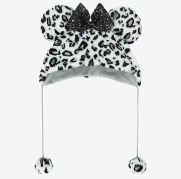 디즈니 팬캡 미니 레오파드 무늬 화이트