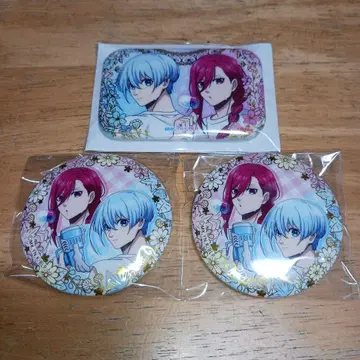 치기리 효마 & 효리 양 샤봉 ver. 캔뱃지 3세트 블루 록