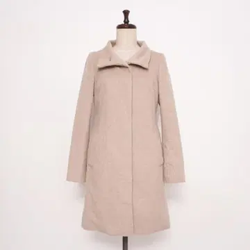 INDIVI 캐시미어 혼방 스탠드넥 코트 베이지 사이즈 36*LD833