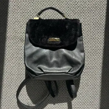 블랙 가죽 퍼 백팩 3WAY 핸드백 숄더백