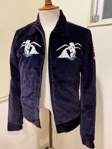 HOSU 호스 네이비 벨로아 자켓 북극곰 자수