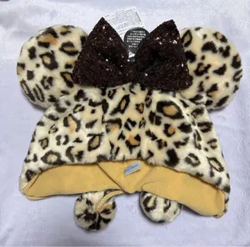 디즈니 팬캡 미니 레오파드 무늬 레오파드 브라운 브라운