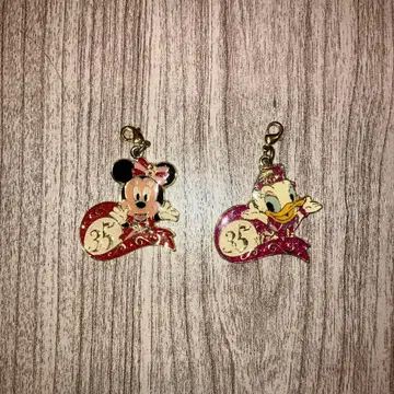 미니 마우스 도널드 덕 35주년 키링 세트