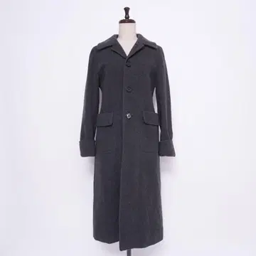 새상품급 INED 스텐칼라 롱 코트 다크 그레이 사이즈 2*LD825