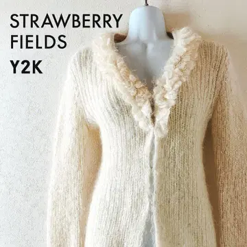 STRAWBERRYFIELDS 모헤어 혼방 샤기 니트 가디건 Y2K