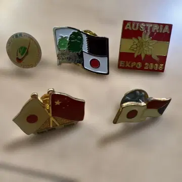 [레어] 아이치 만국박람회 핀 배지 5개 세트 40