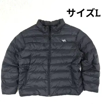 컨디션 최상 RVCA 루카 다운 자켓 로고 프린트 얇은 소재 블랙