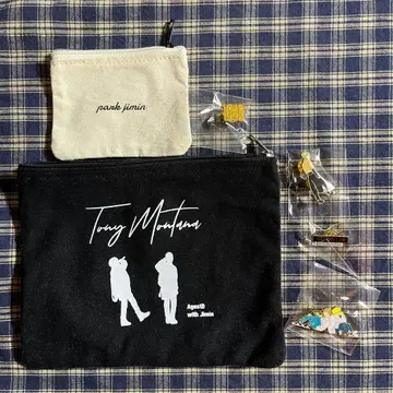 AgustD with Jimin 파우치, 배지 세트