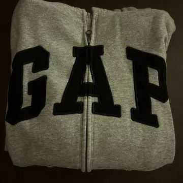 GAP 그레이 풀 집업 후드 부착 후드티