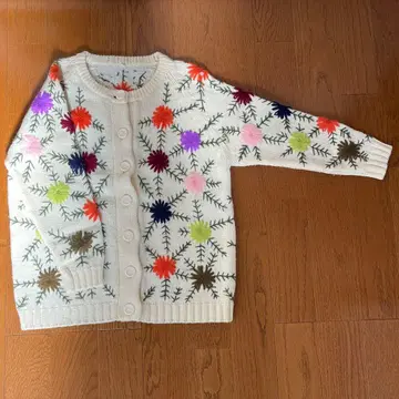 꽃무늬 자수 가디건