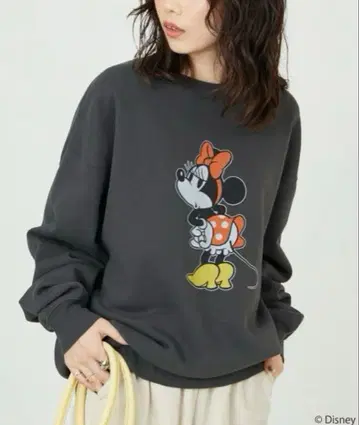 프릭스스토어 디즈니 미니 마우스 미니 맨투맨 흑먹색