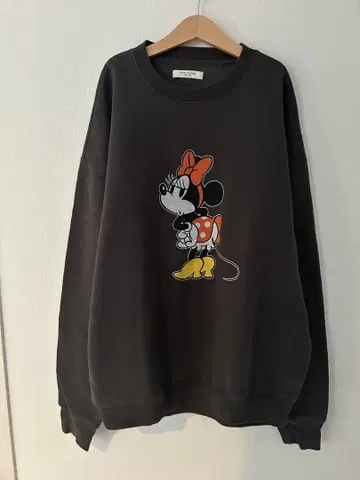 프릭스스토어 디즈니 미니 마우스 미니 맨투맨 흑먹색