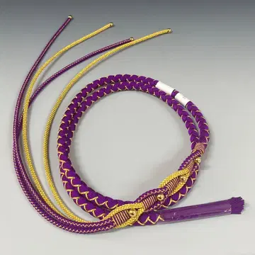 미사용 새상품 후리소데 순수 실크 허리띠 부품 포함 보라색/골드